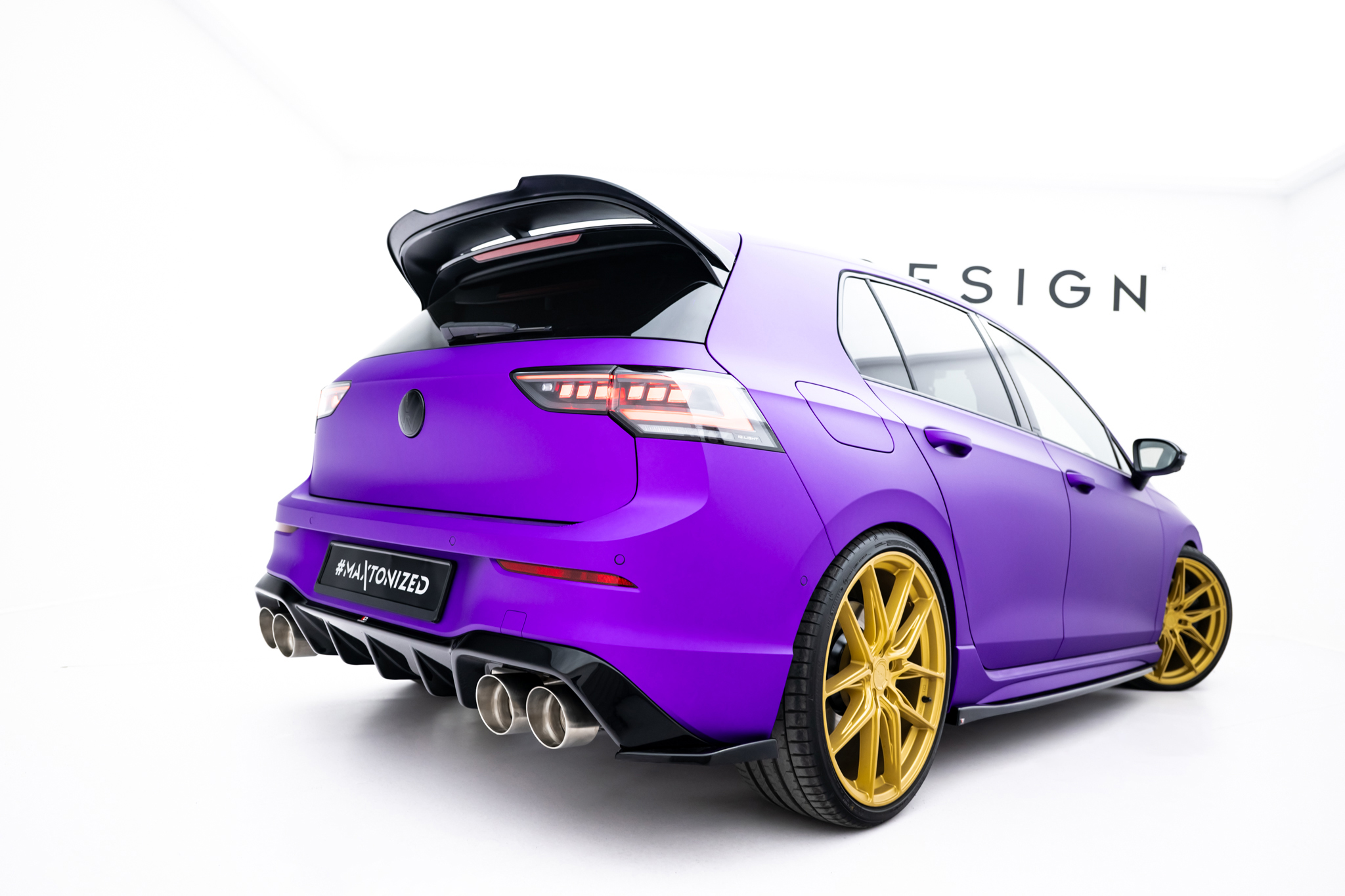 Rear Side Splitters V.6 for Volkswagen Golf R Mk8 Facelift - Image 3
