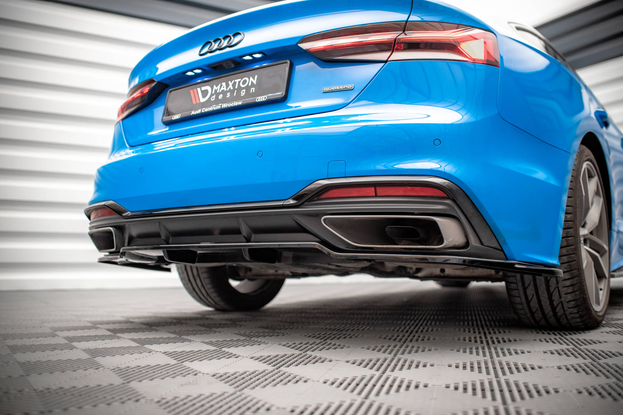 Rear Splitter (with vertical bars) Audi A5 S-Line F5 Facelift - Image 2