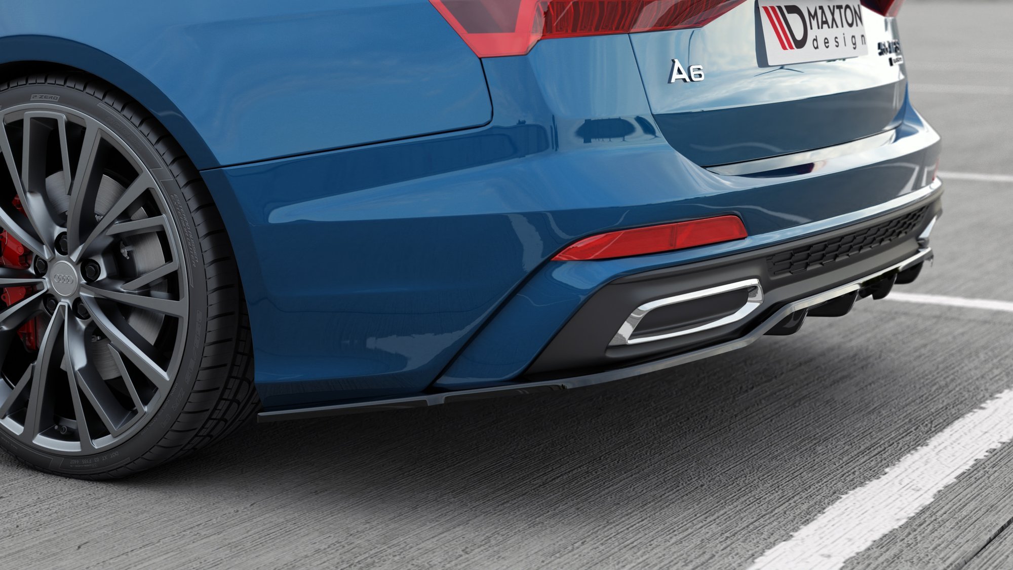 Rear Splitter (with vertical bars) Audi A6 S-Line C8 - Image 2