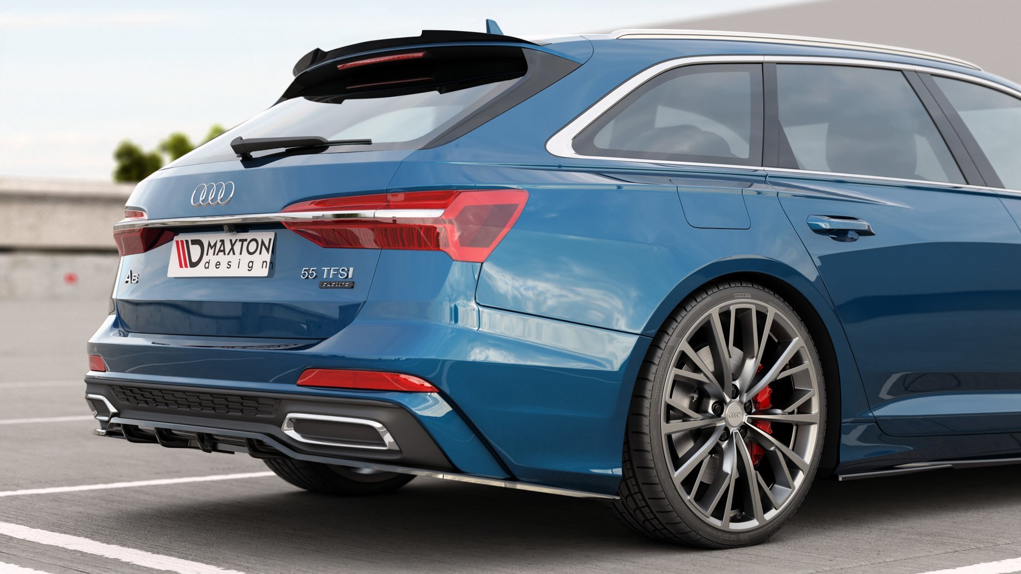 Rear Splitter (with vertical bars) Audi A6 S-Line C8 - Image 3