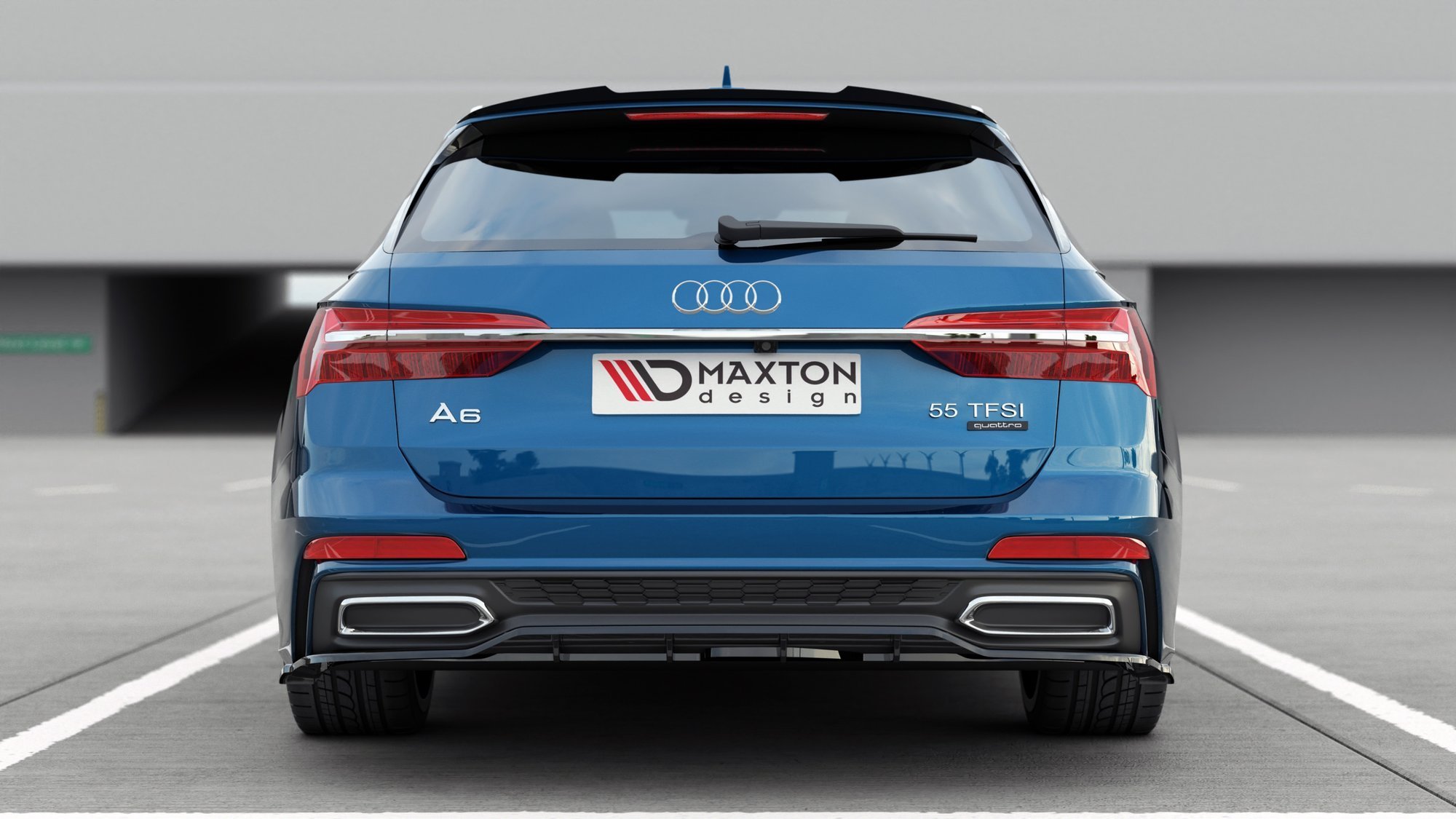 Rear Splitter (with vertical bars) Audi A6 S-Line C8 - Image 5