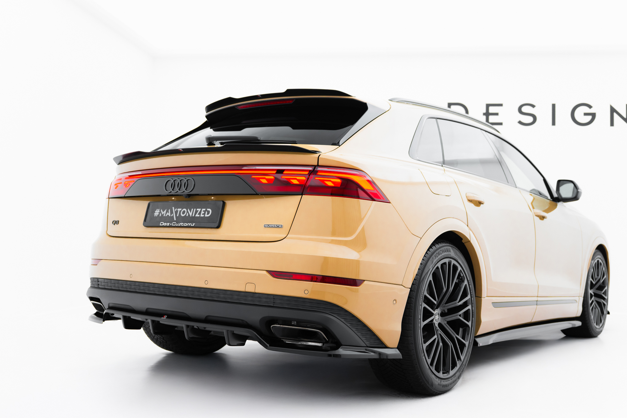 Rear Splitter (with vertical bars) Audi Q8 Mk1 Facelift