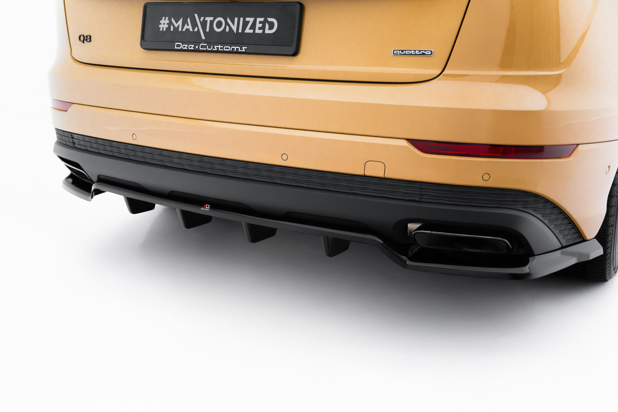 Rear Splitter (with vertical bars) Audi Q8 Mk1 Facelift - Image 2