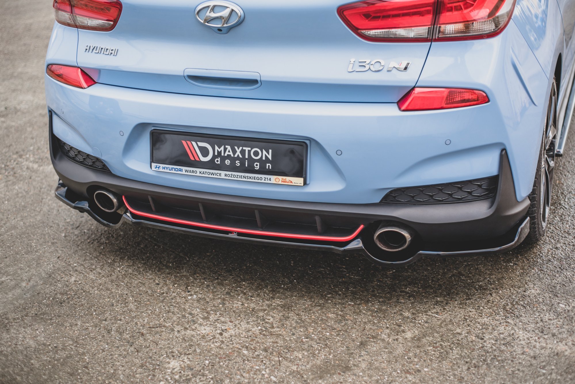 Rear Splitter (with vertical bars) Hyundai I30 N Mk3 Hatchback - Image 4