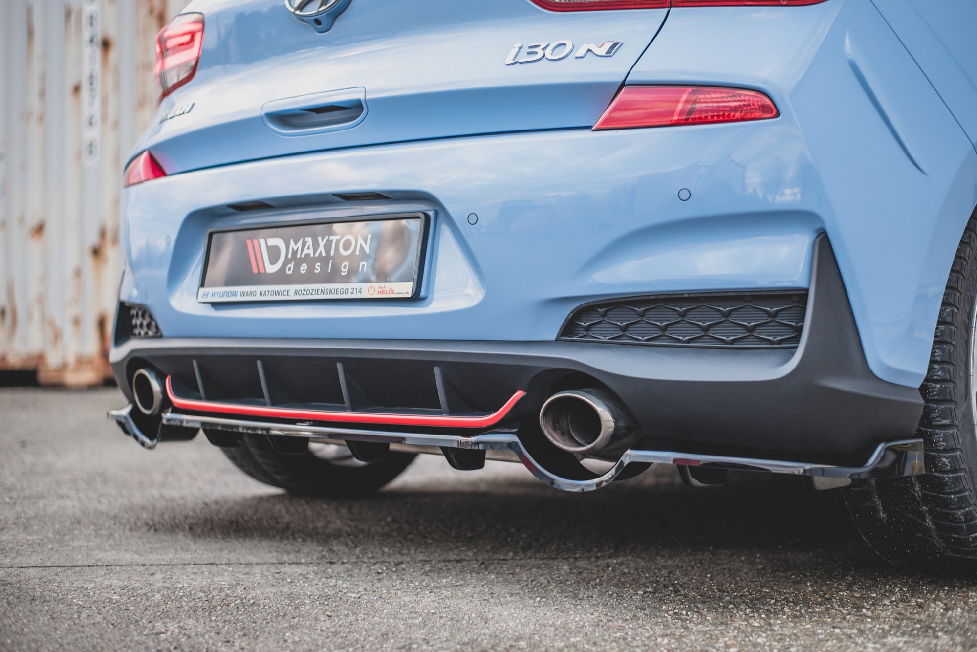 Rear Splitter (with vertical bars) Hyundai I30 N Mk3 Hatchback - Image 5