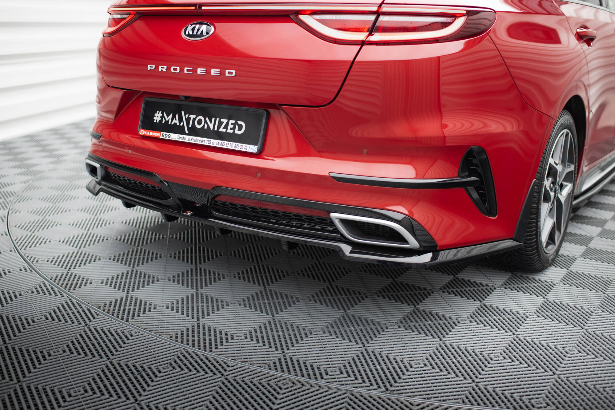 Rear Splitter (with vertical bars) Kia ProCeed GT-Line Mk1 - Image 2
