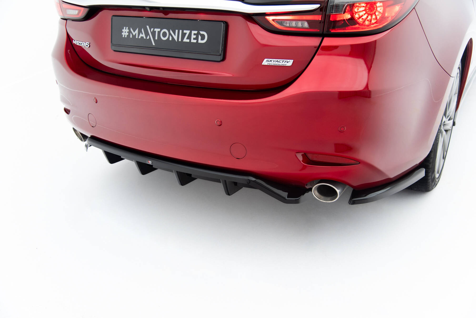 Rear Splitter (with vertical bars) Mazda 6 Sedan Mk3 Facelift - Image 2