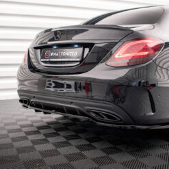 Alternative view of Rear Splitter (with vertical bars) Mercedes-Benz C AMG-Line W205 Facelift