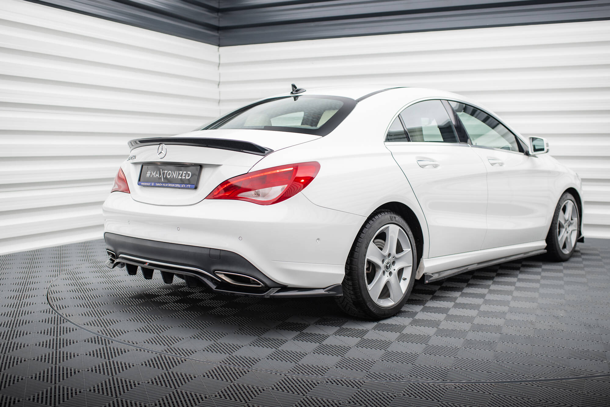 Rear Splitter (with vertical bars) Mercedes-Benz CLA C117 Facelift - Image 2