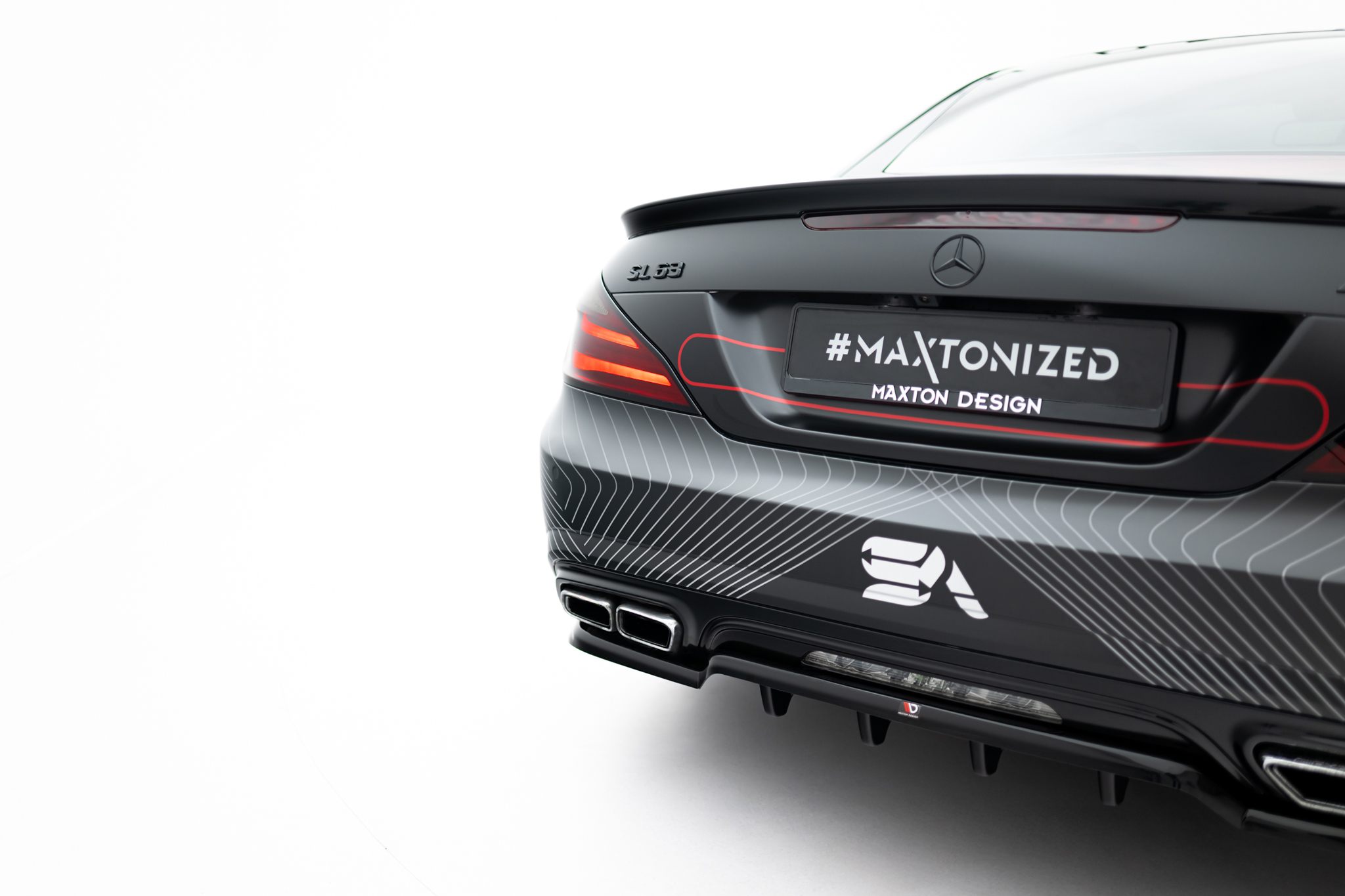 Rear Splitter (with vertical bars) Mercedes-Benz SL 63 AMG R231 - Image 2