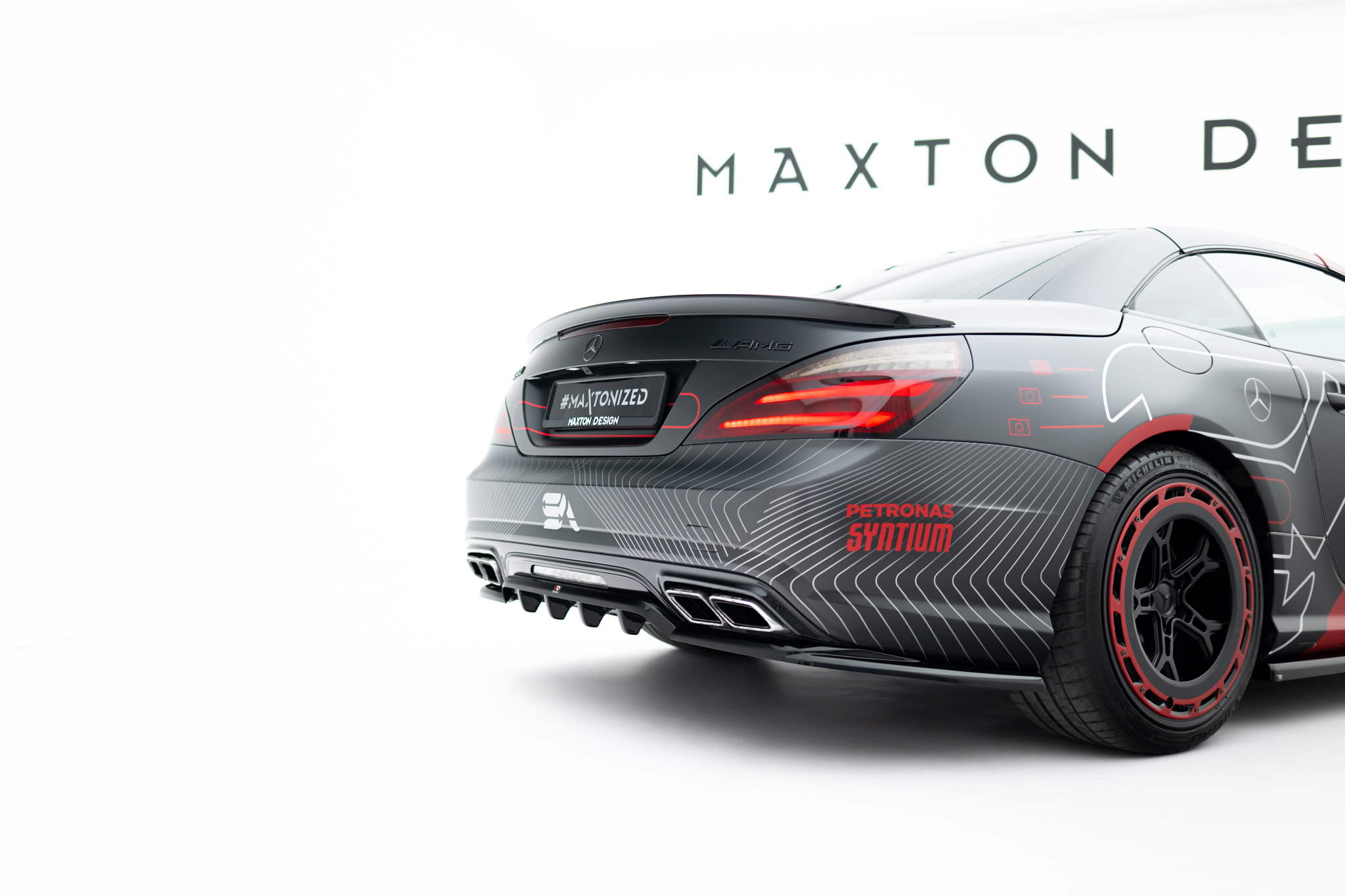 Rear Splitter (with vertical bars) Mercedes-Benz SL 63 AMG R231 - Image 3