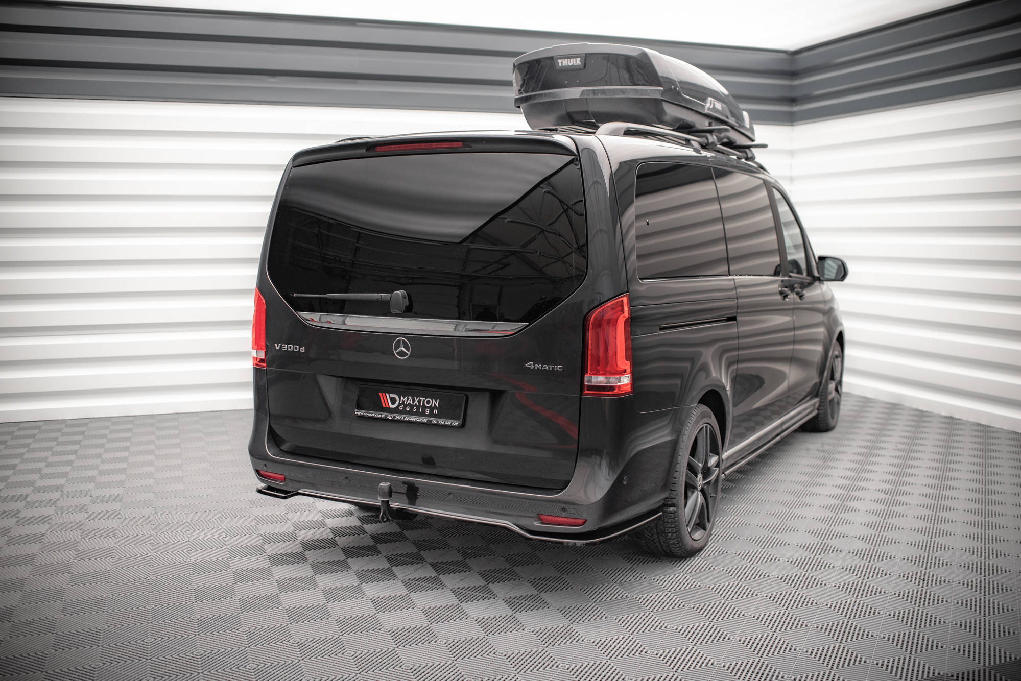 Rear Splitter (with vertical bars) Mercedes-Benz V-Class AMG-Line W447 Facelift - Image 2