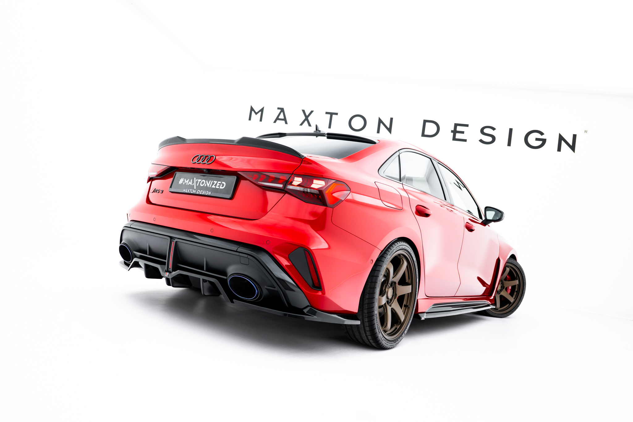 Rear Splitter (with vertical bars) V.1 Audi RS3 Sedan 8Y Facelift - Image 2