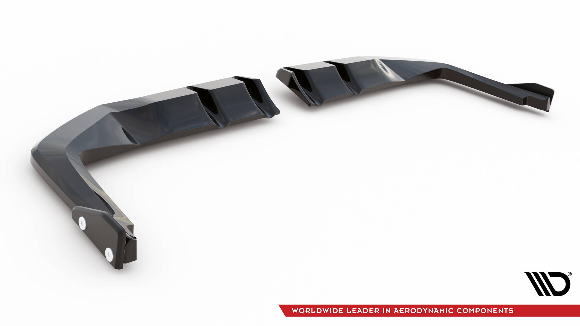 Rear Splitter (with vertical bars) V.1 + Flaps Honda Civic Type-R Mk 11 - Image 6