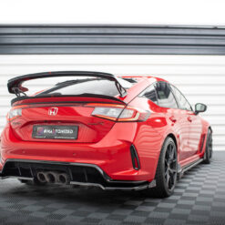 Rear Splitter (with vertical bars) V.1 + Flaps Honda Civic Type-R Mk 11