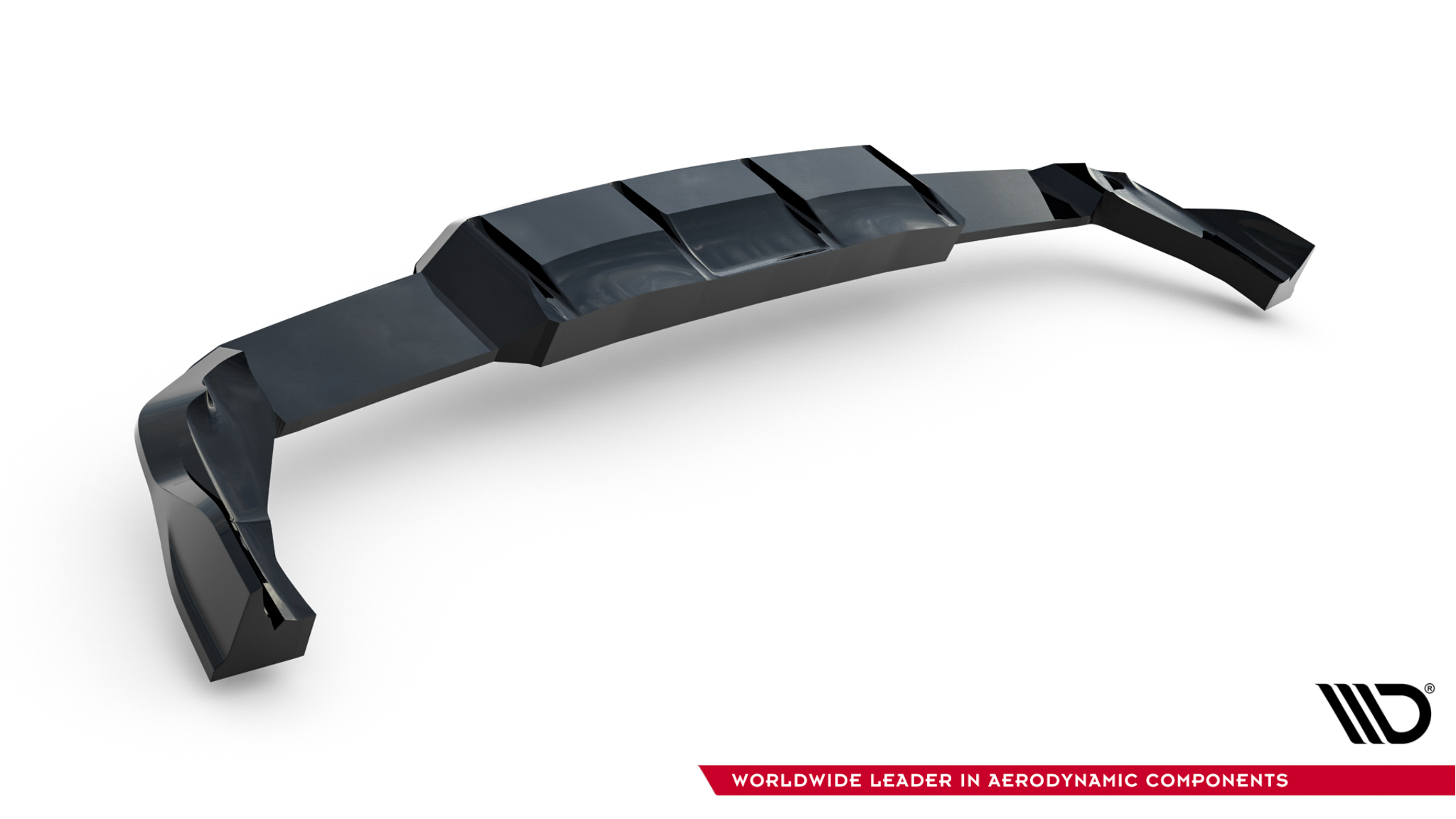 Rear Splitter (with vertical bars) V.1 Volkswagen Golf R Hatchback Mk8 / Mk8 Facelift - Image 9