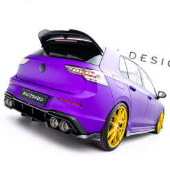 Rear Splitter (with vertical bars) V.1 Volkswagen Golf R Hatchback Mk8 / Mk8 Facelift