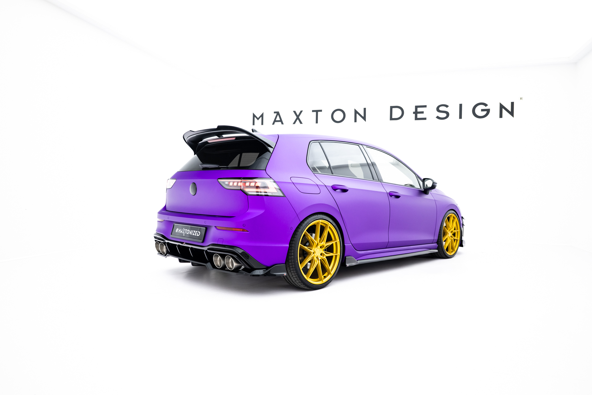 Rear Splitter (with vertical bars) V.1 Volkswagen Golf R Hatchback Mk8 / Mk8 Facelift - Image 3
