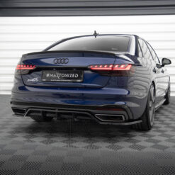 Alternative view of Rear Splitter (with vertical bars) V.2 Audi A4 S-Line B9 Facelift