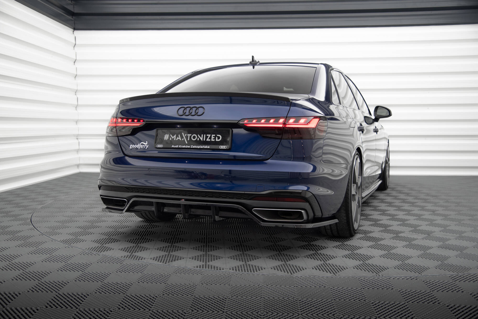 Rear Splitter (with vertical bars) V.2 Audi A4 S-Line B9 Facelift - Image 2