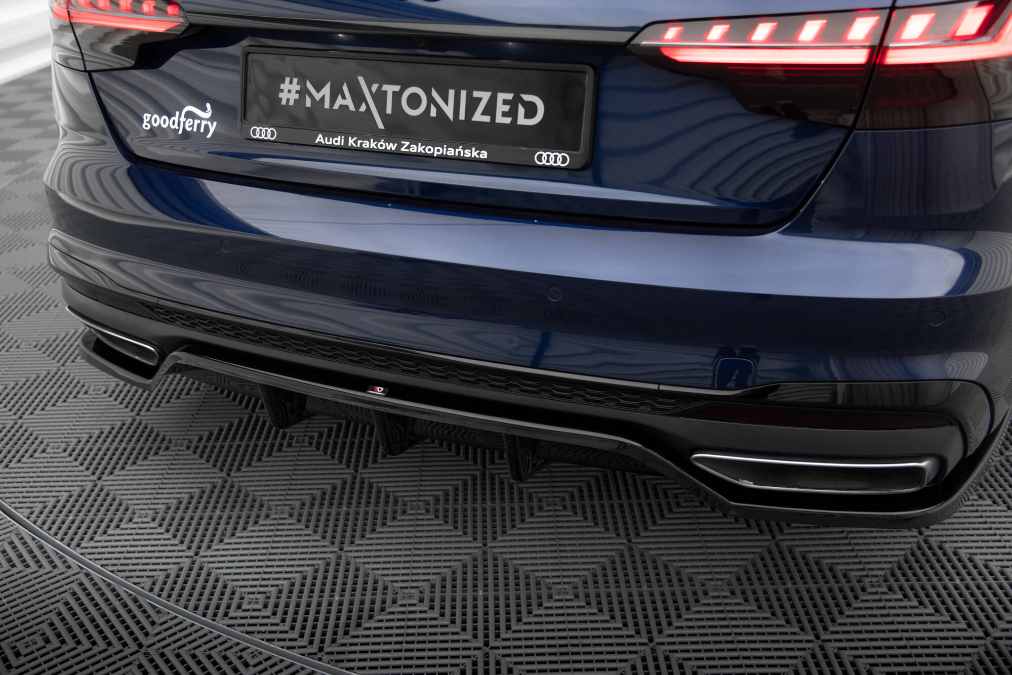 Rear Splitter (with vertical bars) V.2 Audi A4 S-Line B9 Facelift - Image 3