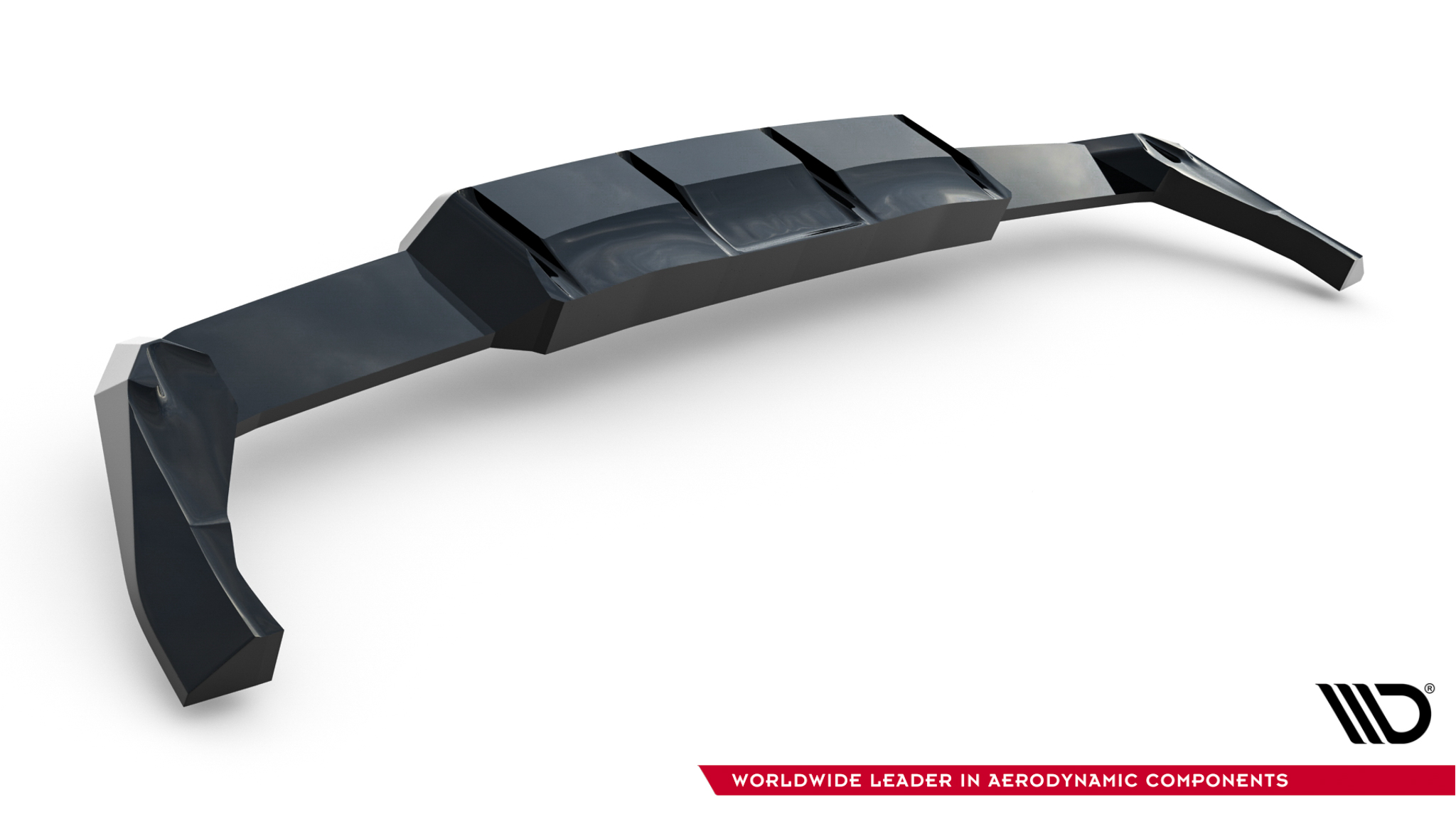 Rear Splitter (with vertical bars) V.2 Volkswagen Golf R Hatchback Mk8 / Mk8 Facelift - Image 7