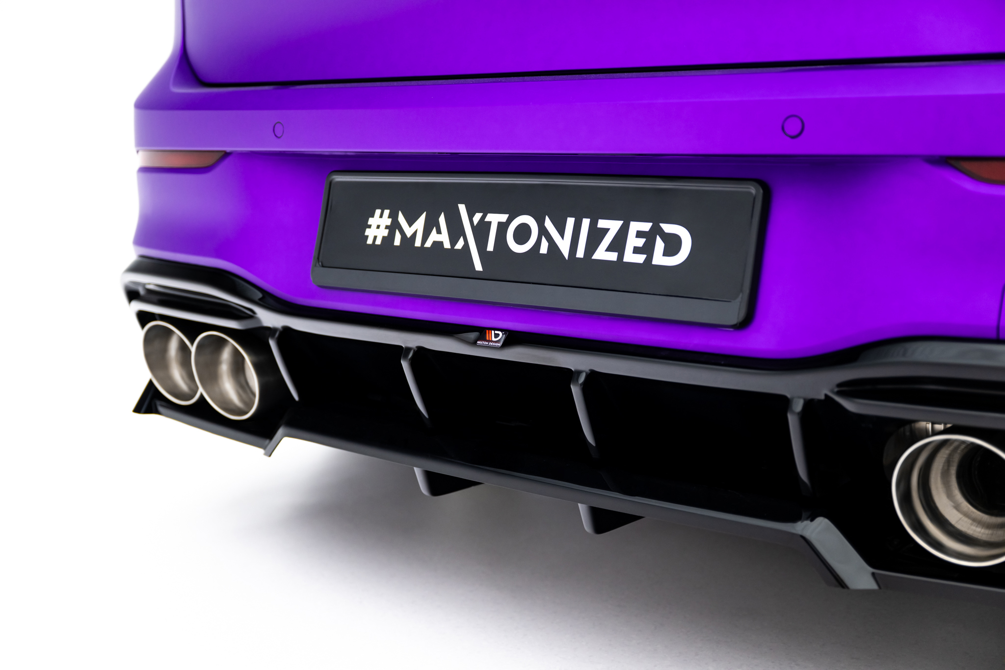 Rear Splitter (with vertical bars) V.2 Volkswagen Golf R Hatchback Mk8 / Mk8 Facelift - Image 5