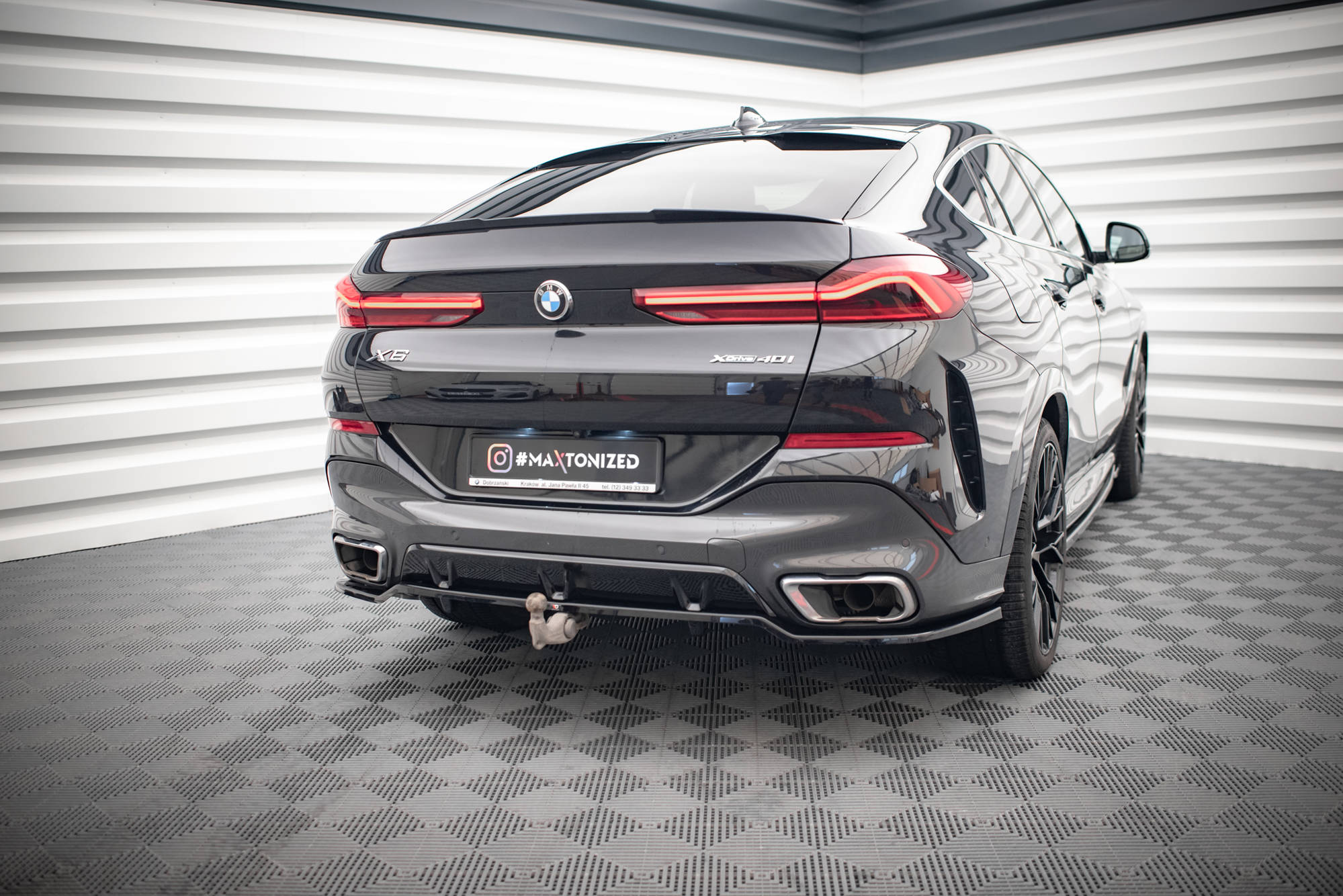 Rear Splitter (with vertical bars) V.3 BMW X6 M-Pack G06 - Image 2