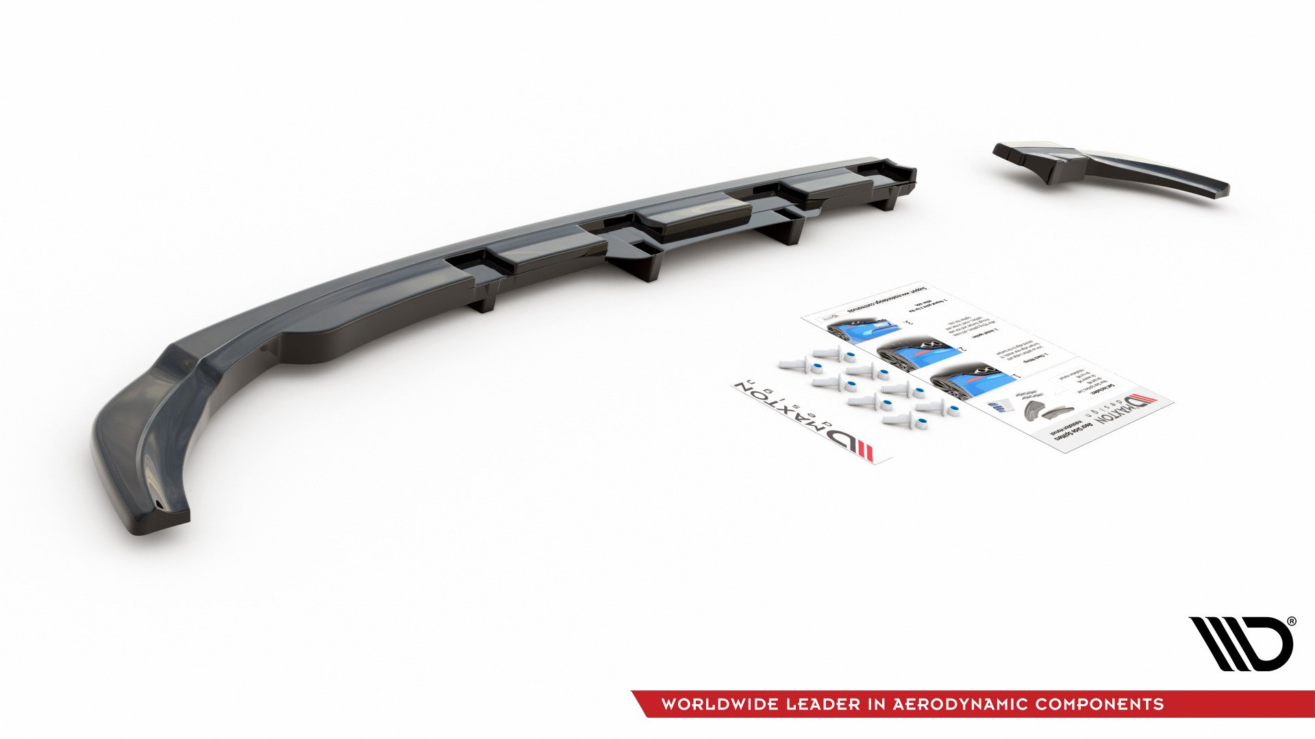 Rear Splitter (with vertical bars) Volkswagen Polo GTI / R-line Mk6 - Image 5