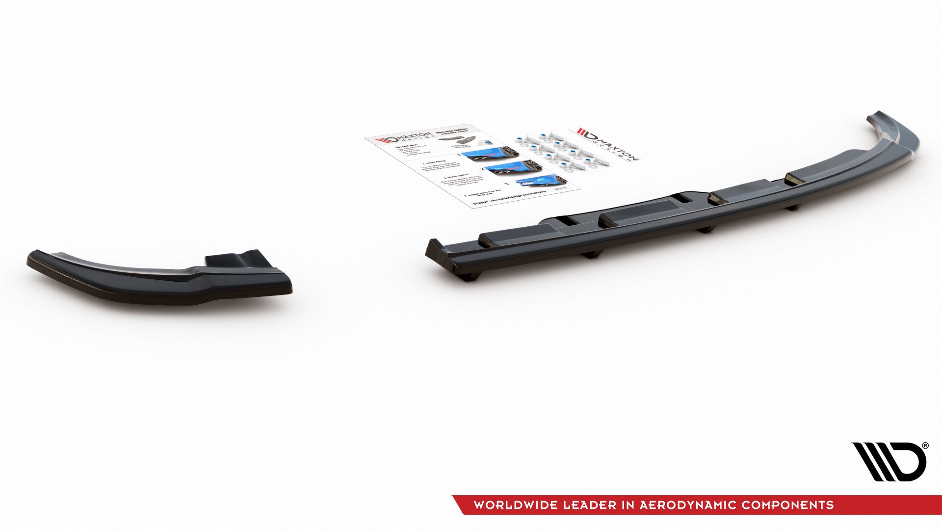 Rear Splitter (with vertical bars) Volkswagen Polo GTI / R-line Mk6 - Image 6