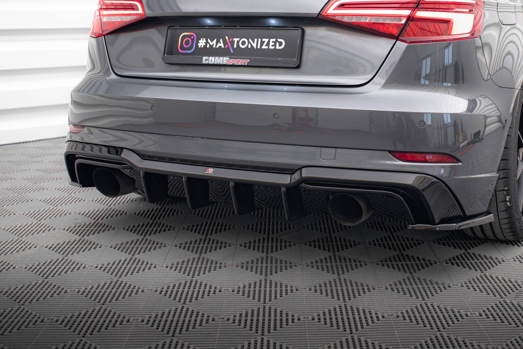 Rear Valance Audi A3 S-Line Sportback 8V Facelift (Version with single exhausts on both sides) - Image 2