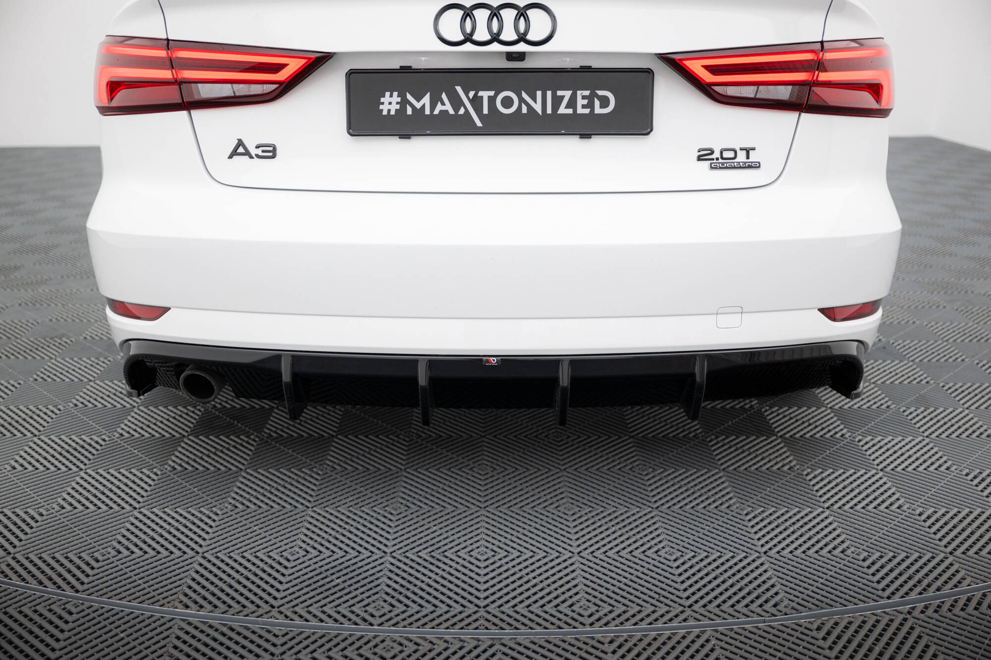 Rear Valance Audi A3 Sedan 8V Facelift (Version with single exhaust tips on one side) - Image 3