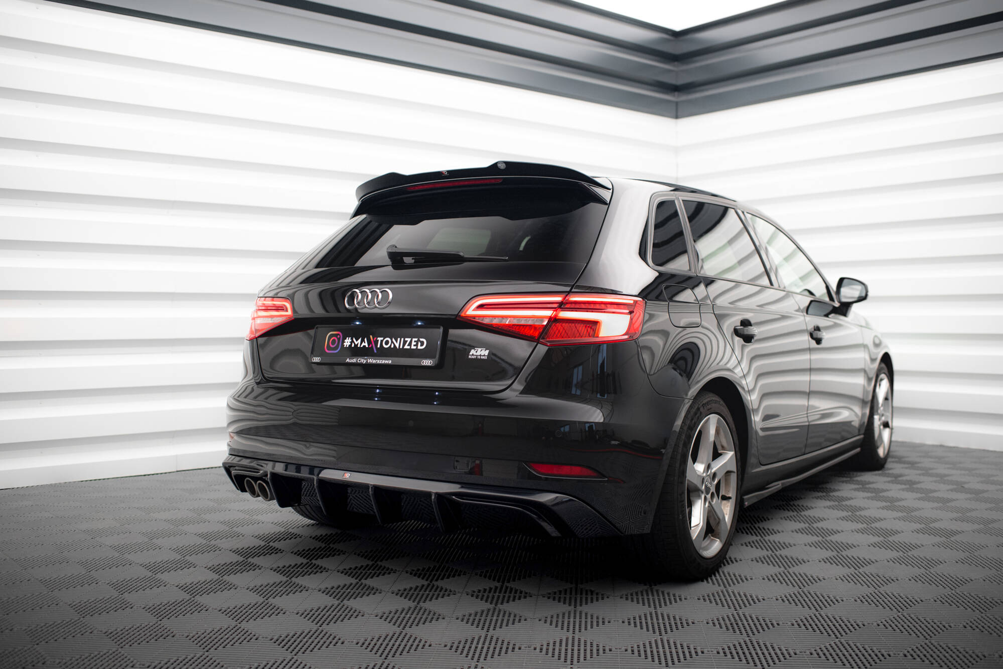 Rear Valance Audi A3 Sportback 8V Facelift (Version with double exhaust tip) - Image 2
