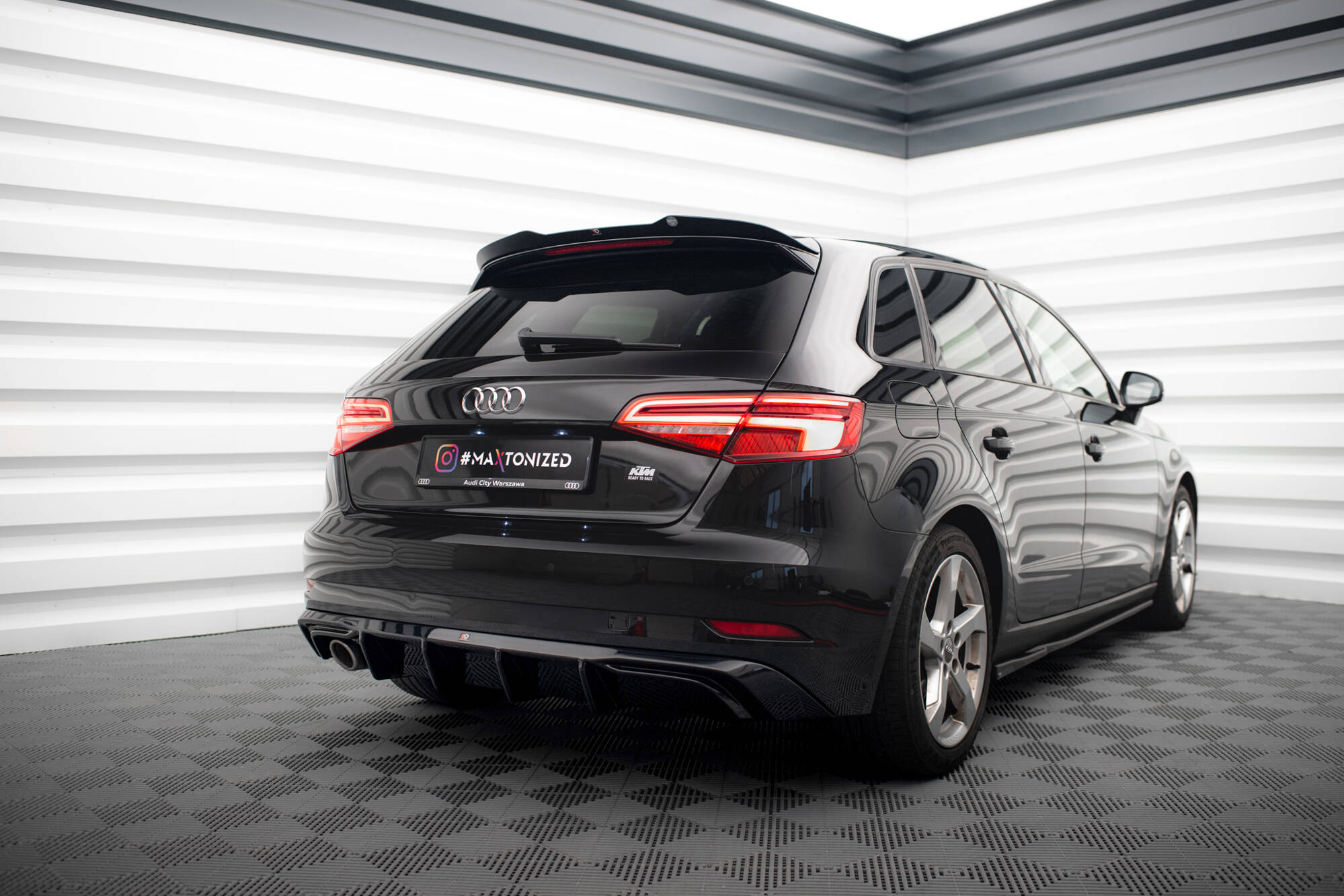 Rear Valance Audi A3 Sportback 8V Facelift (Version with one exhaust tip on single side) - Image 2