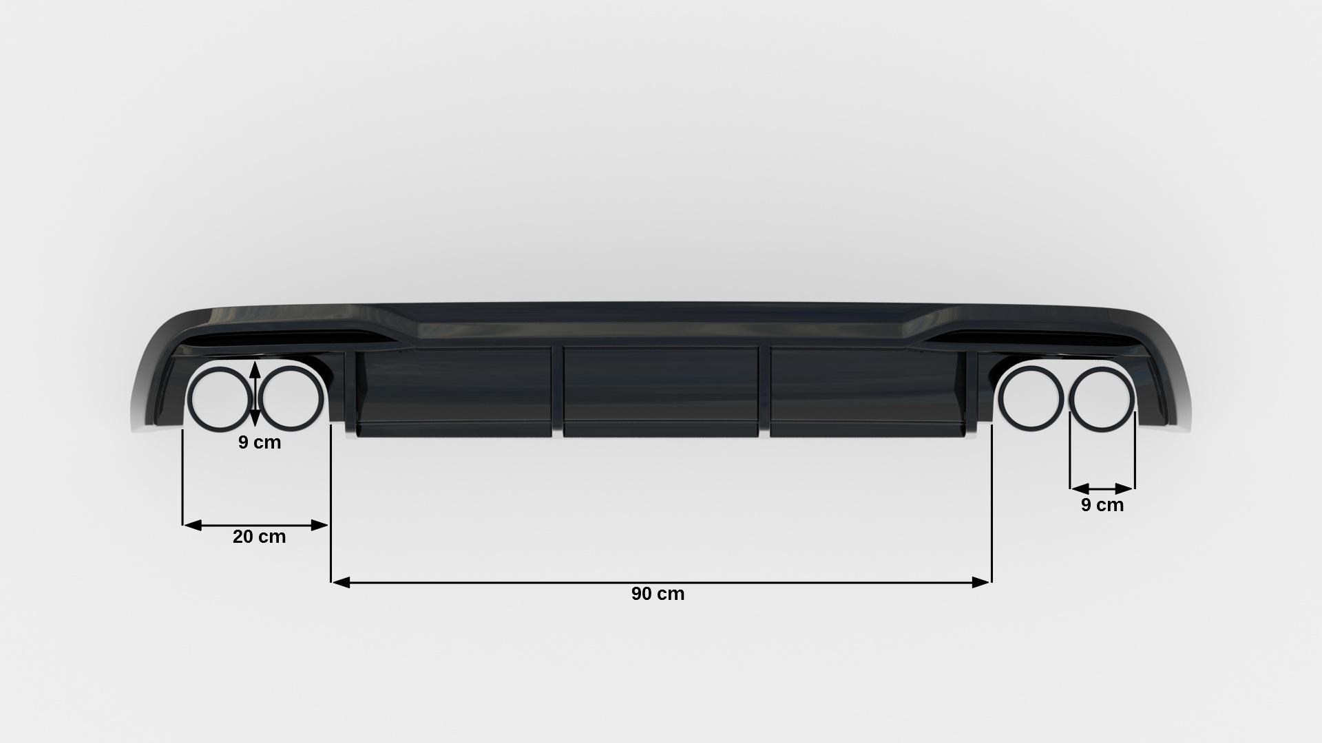 Rear Valance Audi A5 8T Facelift (Version with dual exhausts on both sides) - Image 5