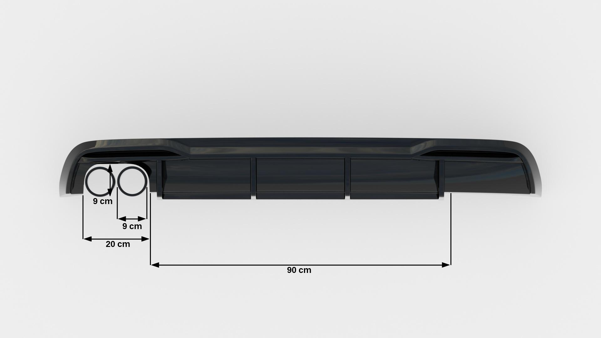 Rear Valance Audi A5 8T Facelift (Version with dual exhausts on one side) - Image 8