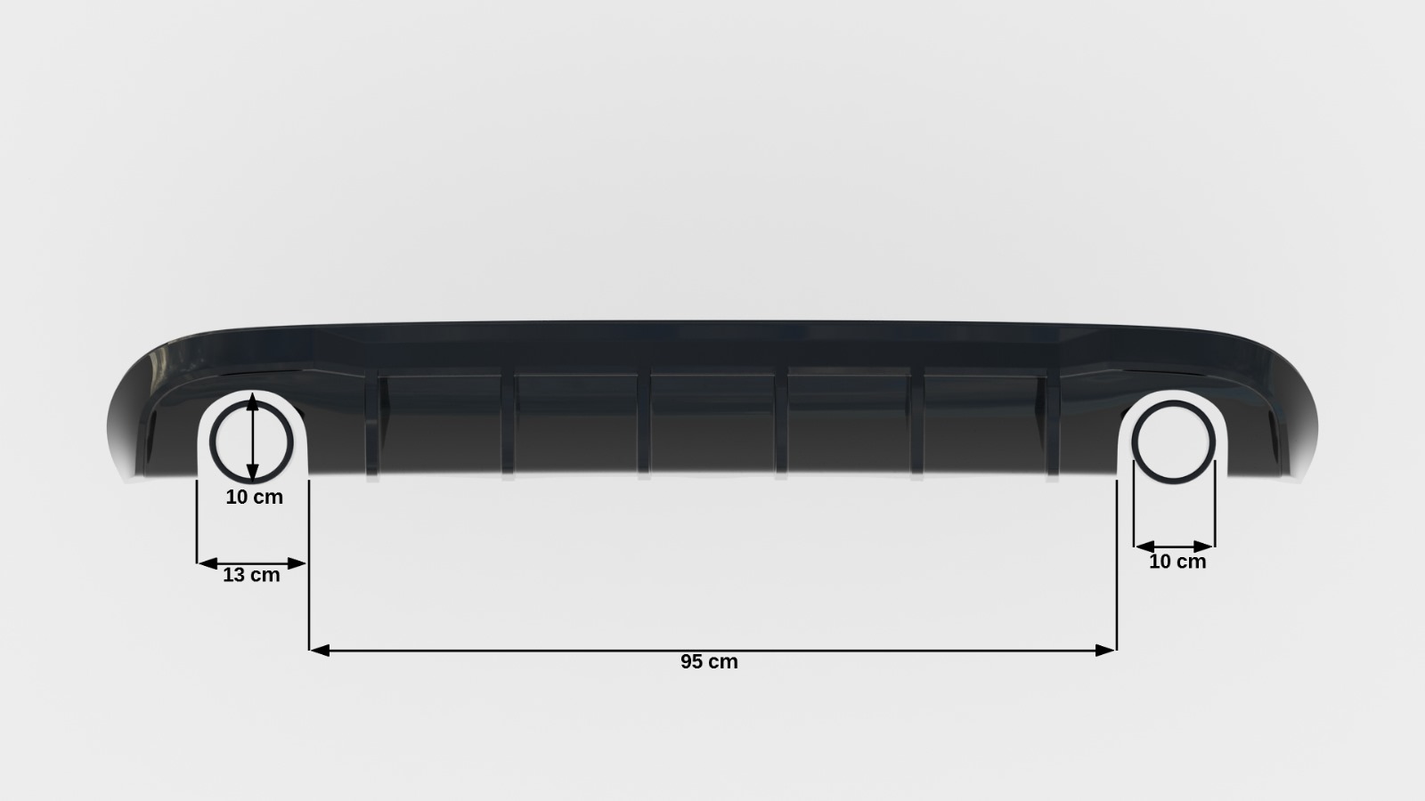 Rear Valance Audi A5 S-Line Sportback 8T (Version with single exhaust tips on both sides) - Image 4