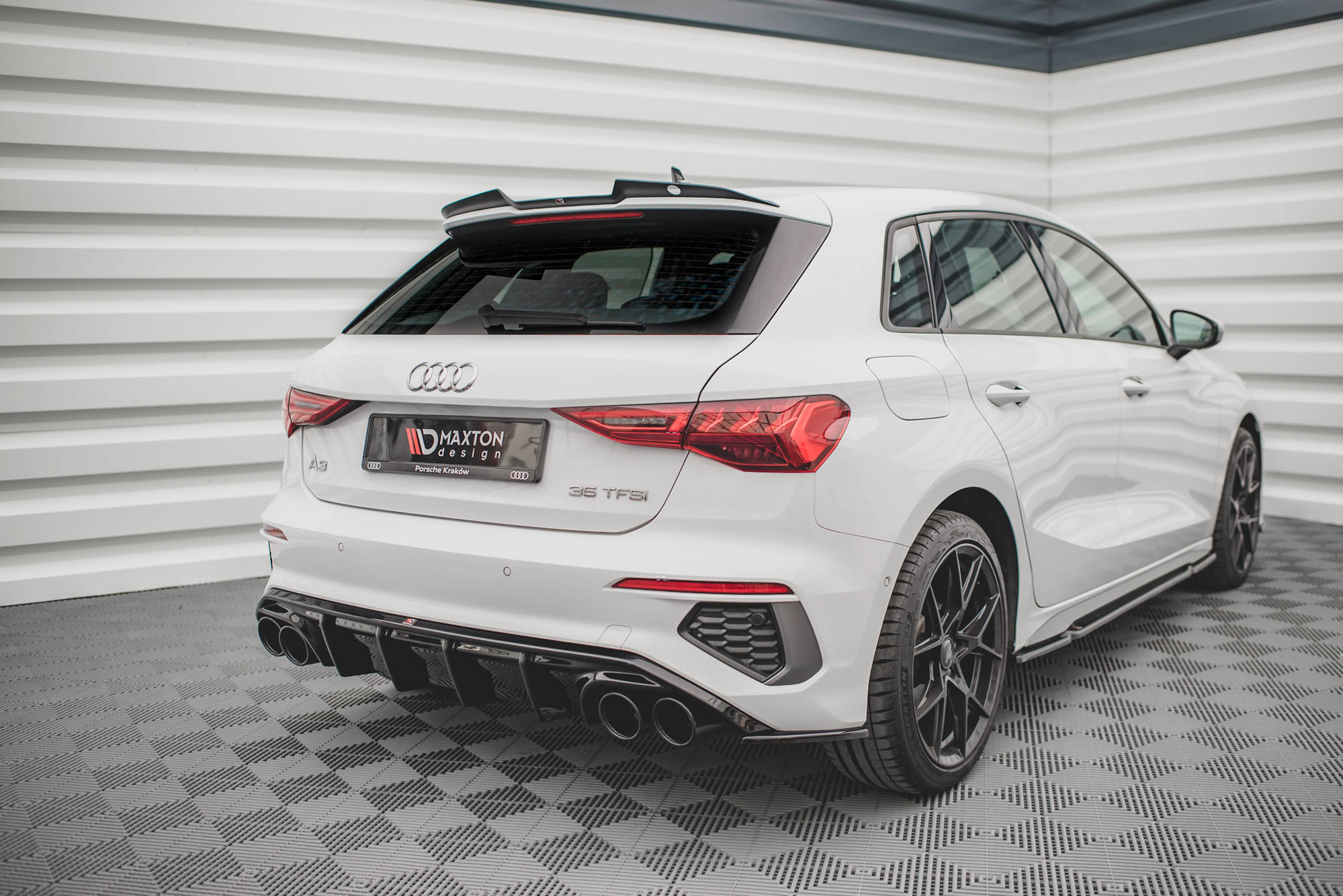 Rear Valance + Exhaust Ends Imitation Audi A3 S-Line Sportback 8Y - Image 4