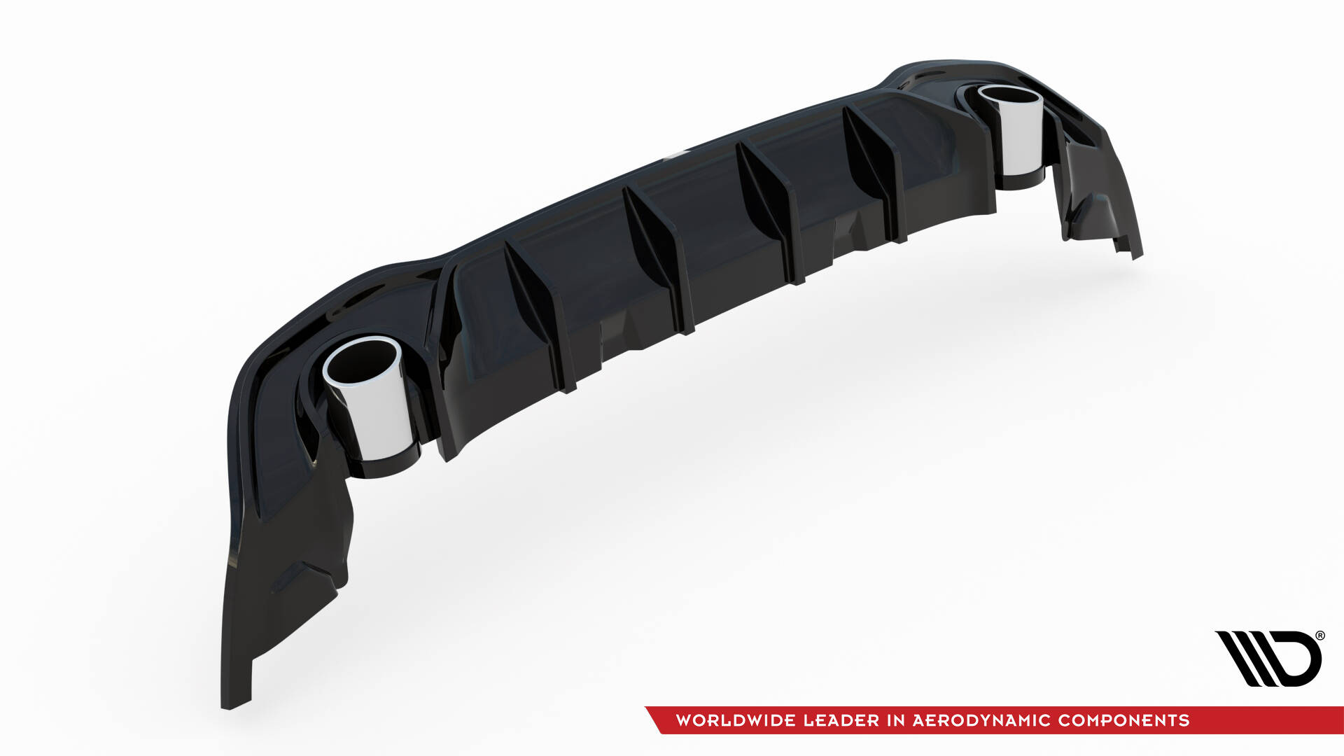 Rear Valance + Exhaust Ends Imitation Volkswagen Golf GTE / R-Line Mk8 / Mk8 Facelift - Image 6