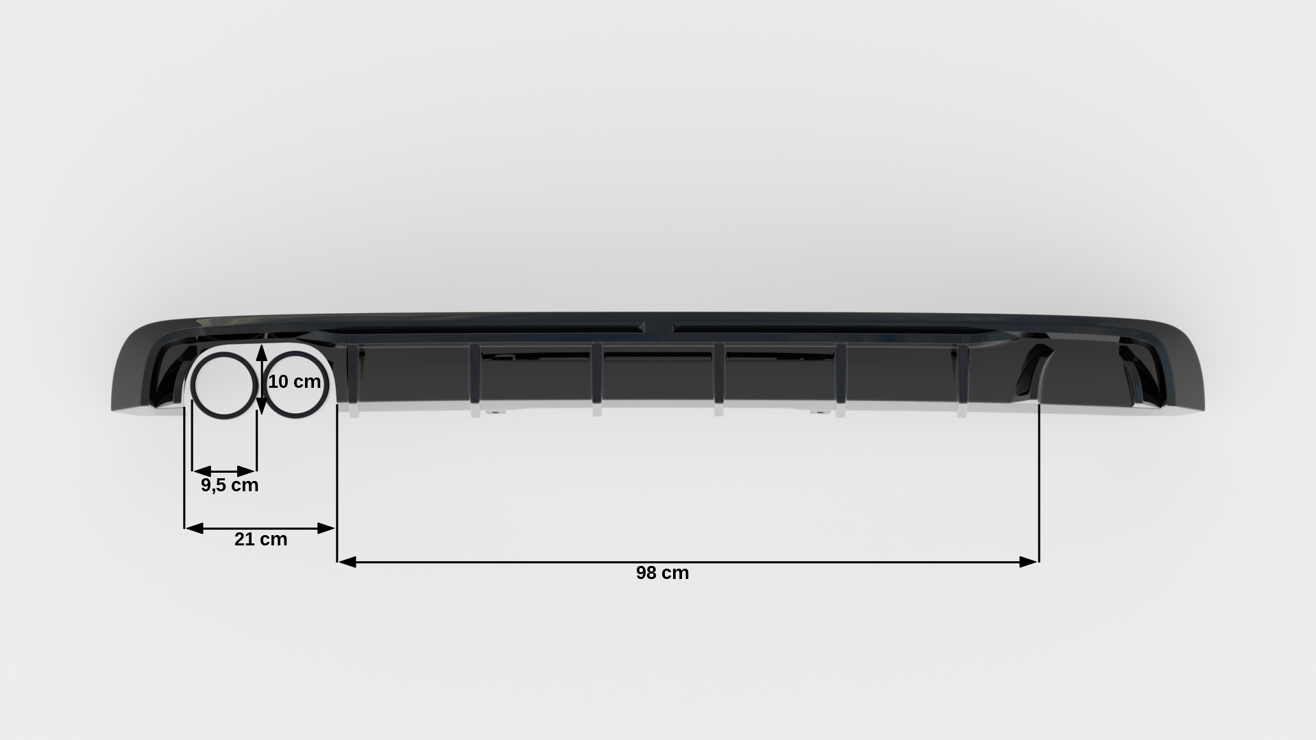 Rear Valance V.1 Audi A4 S-line B9 (Version with dual exhaust tips on one side) - Image 6