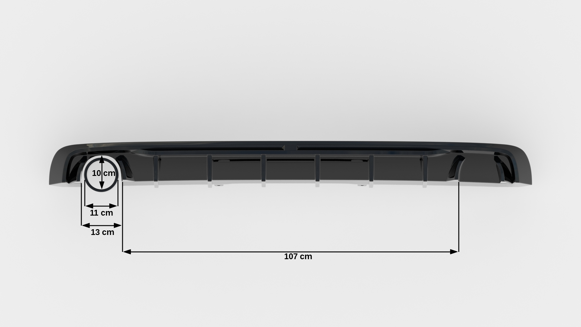Rear Valance V.1 Audi A4 S-line B9 (Version with single exhaust tips on one side) - Image 6