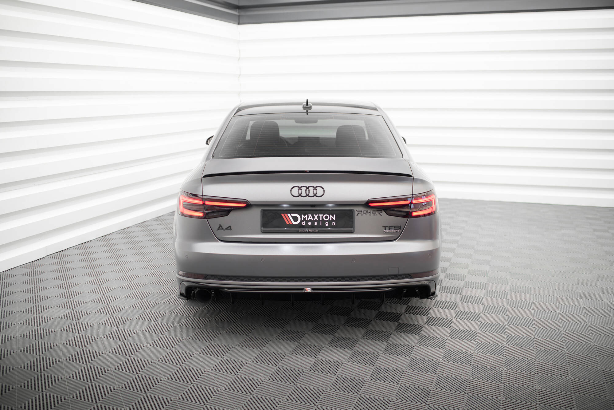Rear Valance V.1 Audi A4 S-line B9 (Version with single exhaust tips on one side) - Image 2