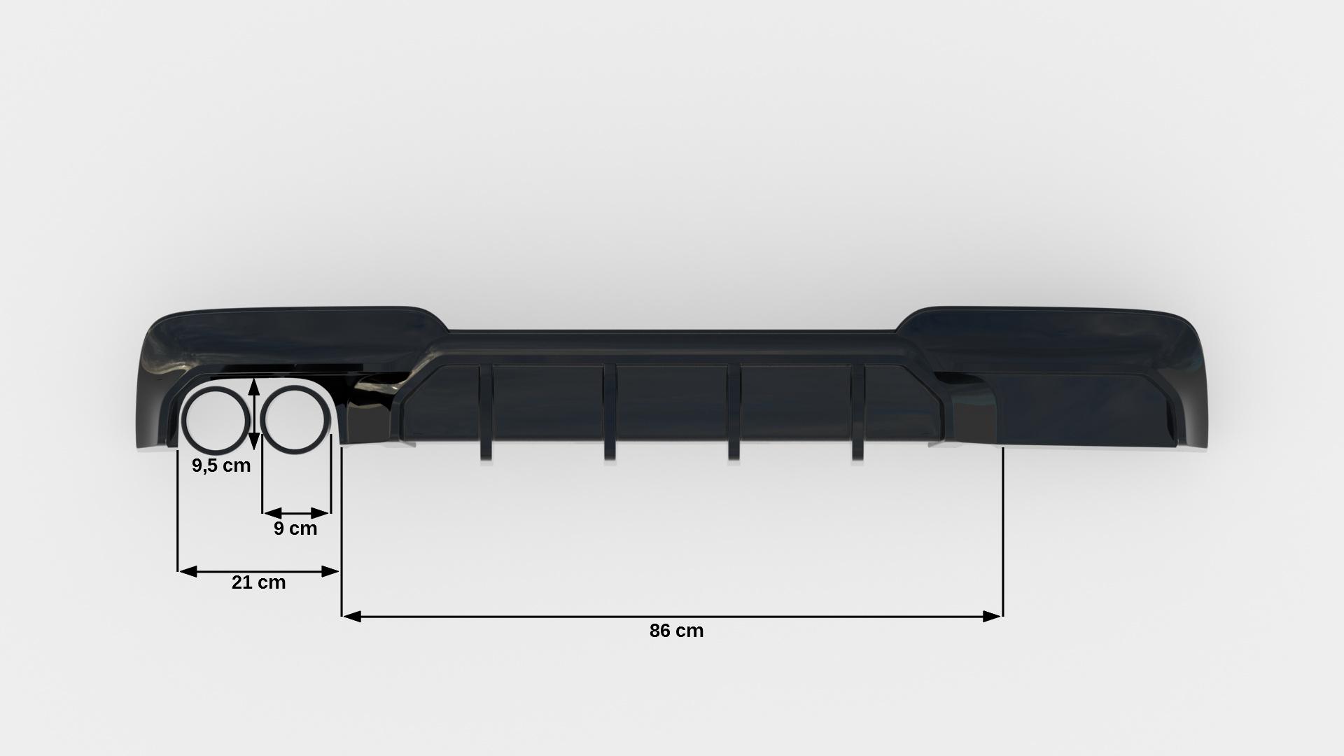 Rear Valance V.2 BMW 5 M-Pack F10 / F11 (Version with double exhaust on one side) - Image 6