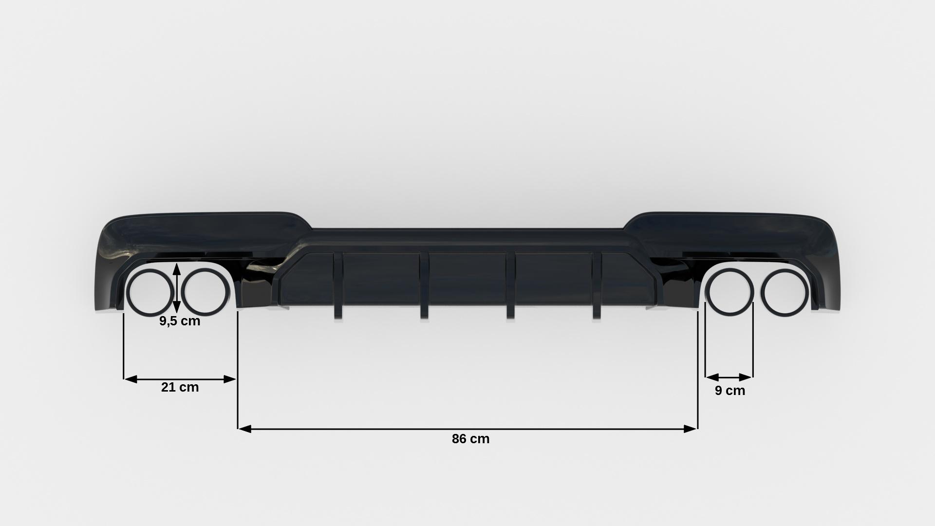Rear Valance V.2 BMW 5 M-Pack F10 / F11 (Version with two double exhausts) - Image 6