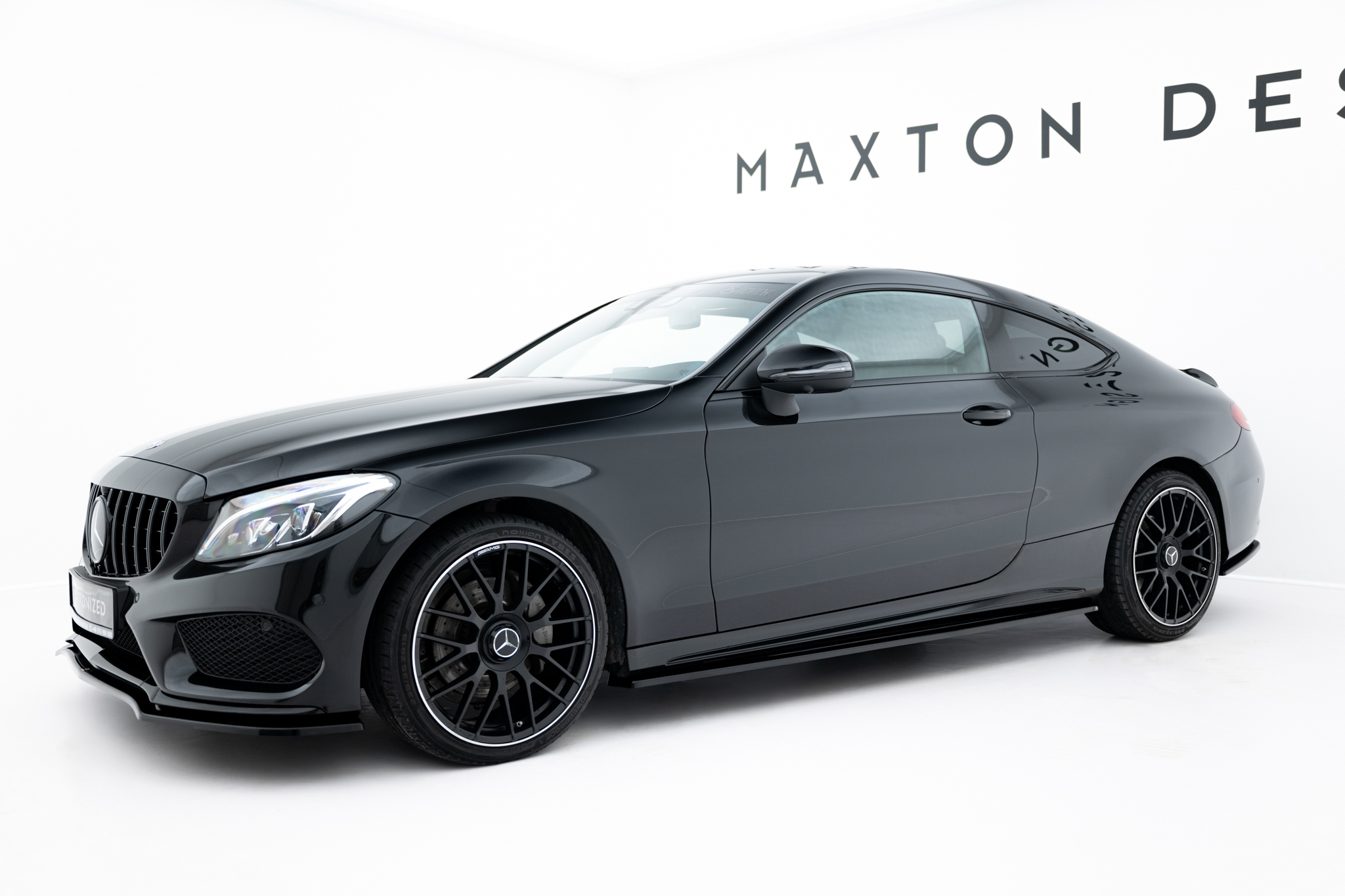 SIDE SKIRTS DIFFUSERS MERCEDES- BENZ C-CLASS W205 COUPE AMG-LINE - Image 2