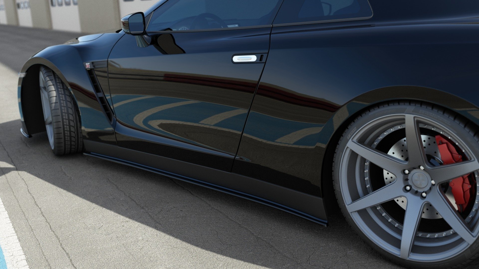SIDE SKIRTS DIFFUSERS NISSAN GT-R PREFACE COUPE (R35-SERIES)