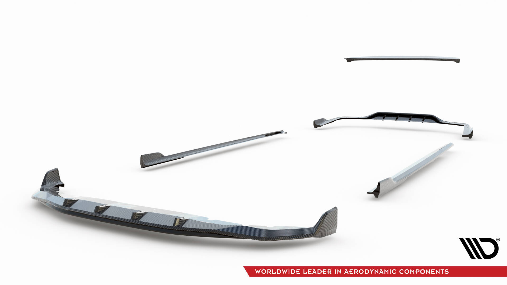 Set of Prepreg Carbon Fiber Splitters BMW 7 M-Pack G11 Facelift - Image 18