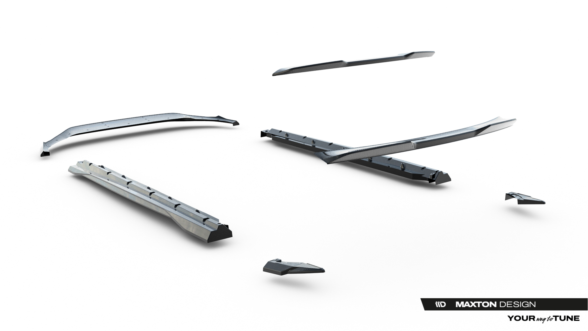 Set of Prepreg Carbon Splitters Audi Q8 S-Line Mk1 Facelift - Image 31