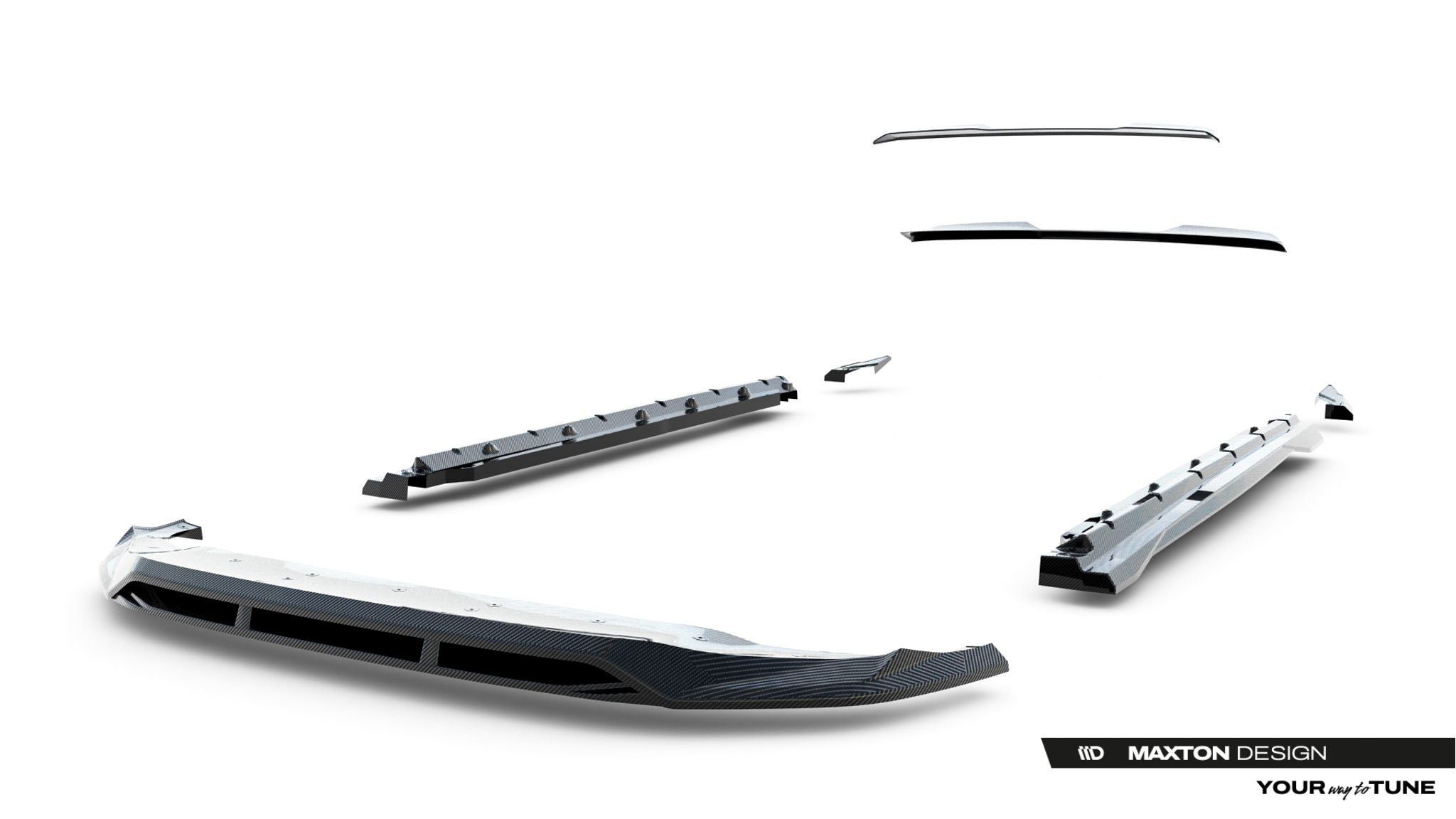 Set of Prepreg Carbon Splitters Audi Q8 S-Line Mk1 Facelift - Image 32