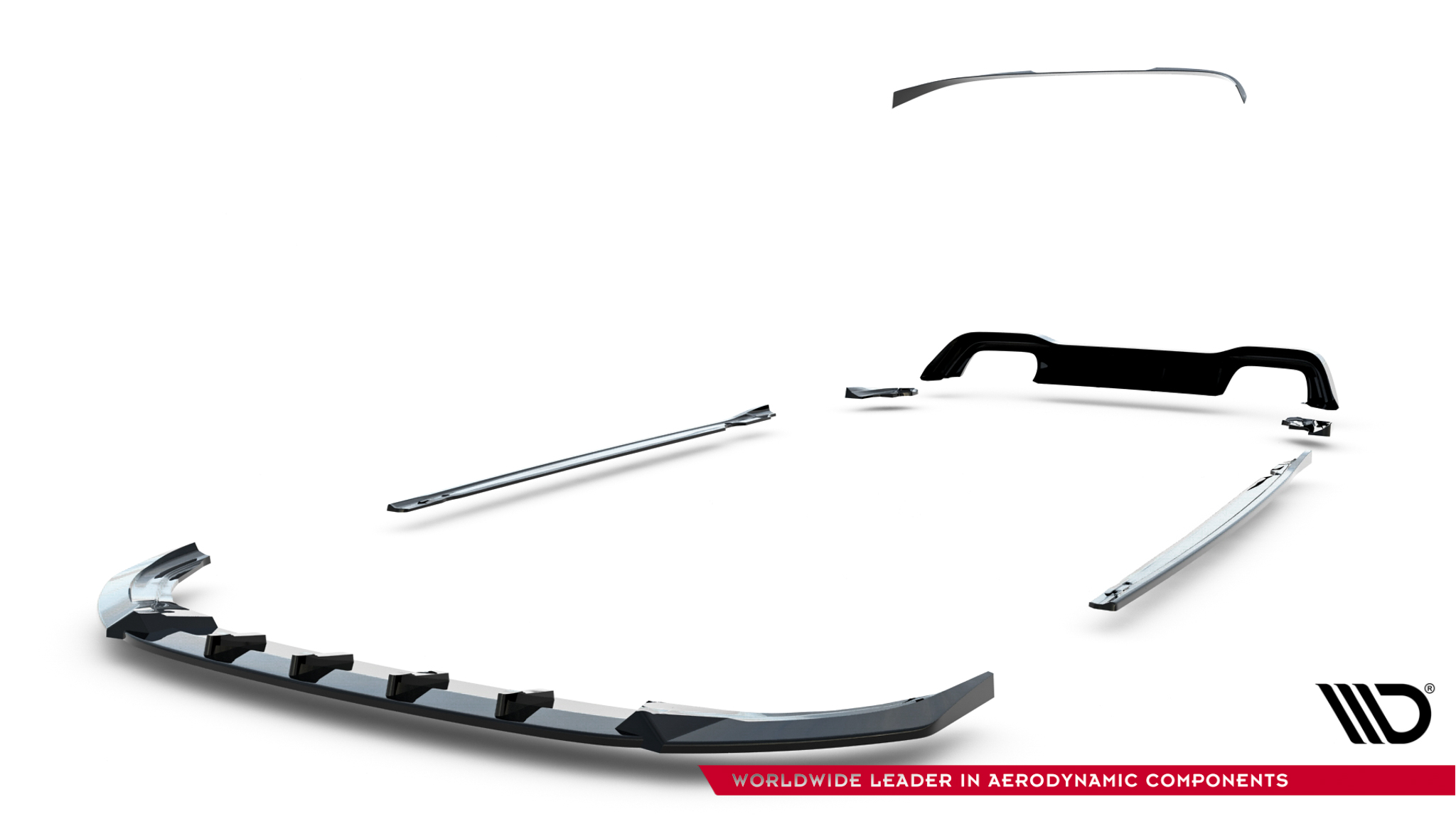 Set of Splitters V.5 Volkswagen Golf R Hatchback Mk8 Facelift - Image 16